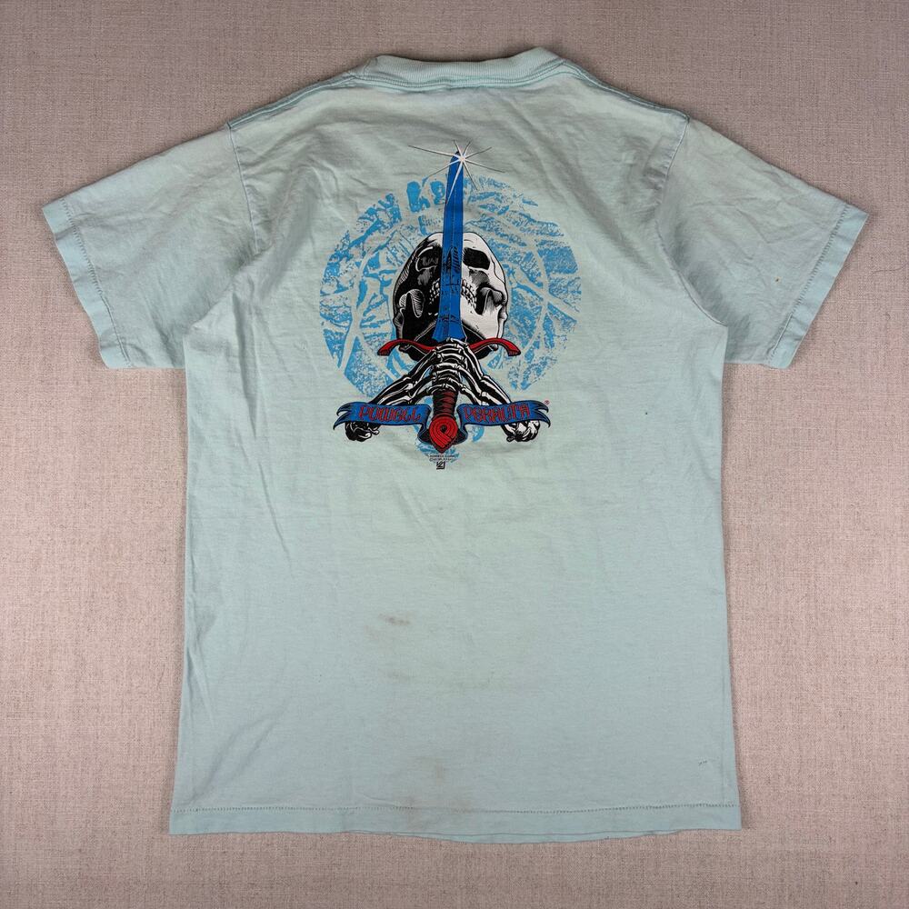 Vintage Powell Peralta Skull And Sword 80s Stedman Bones Medium Skate Shirt
